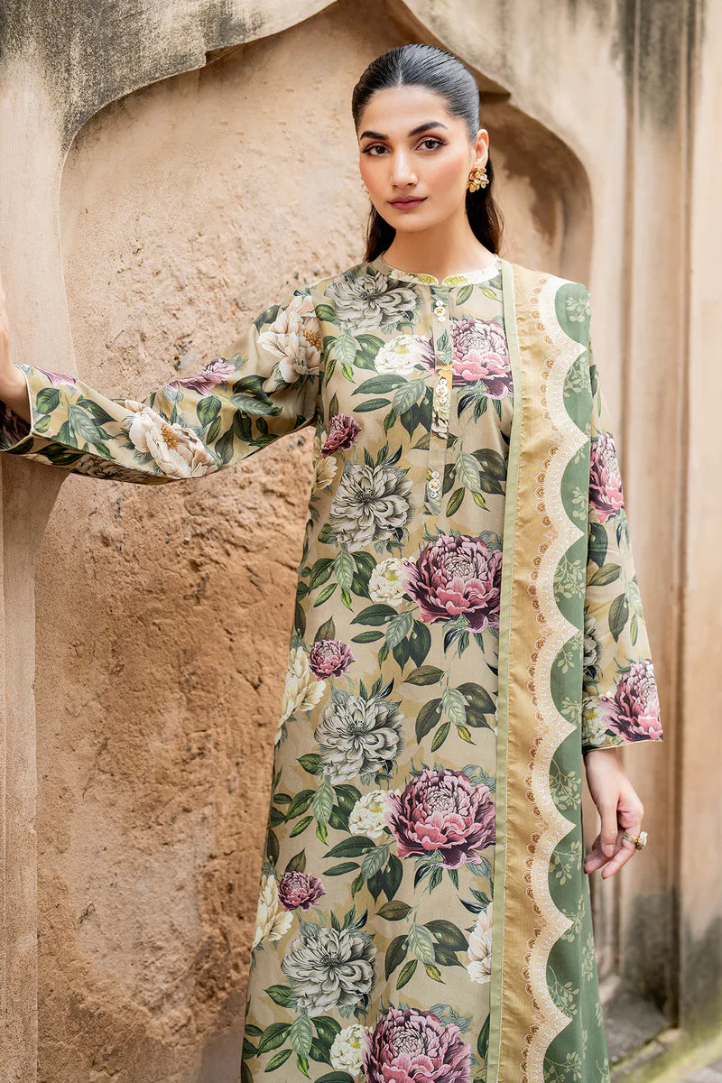 Baroque Unstitched Digital Printed  3 Piece Suit