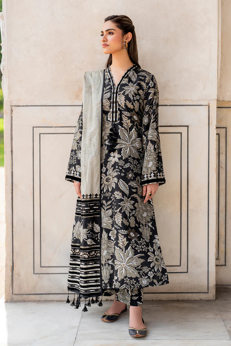 Baroque Unstitched Digital Printed Winter 3 Piece Suit