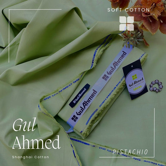 Gul Ahmed Shanghai Soft Cotton Unstitched Suit for Men's