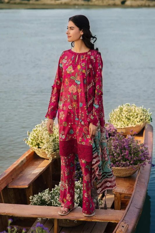 Maria B Unstitched Digital Printed Winter 3 Piece Suit