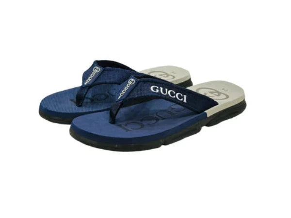 Premium Extra Soft Blue G-U-C-C-I Cross Slippers