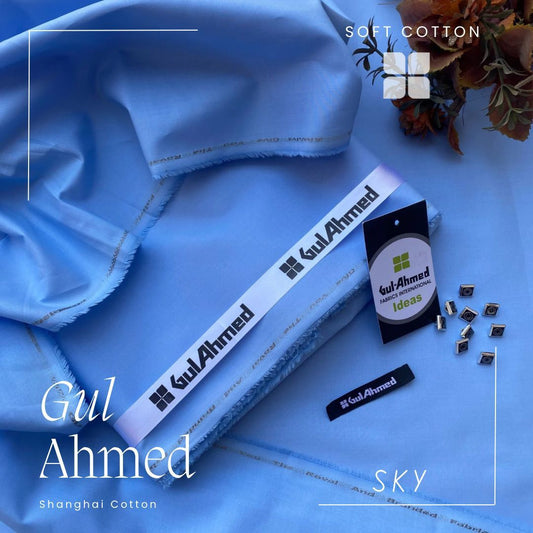 Gul Ahmed Shanghai Soft Cotton Unstitched Suit for Men's