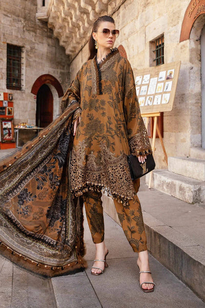 Maria B Unstitched Digital Printed Winter 3 Piece Suit