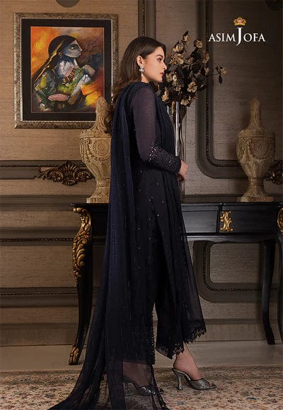 ASIM JOFA EMBROIDERED CHIFFON 3 PCS SUIT-AJIM-04