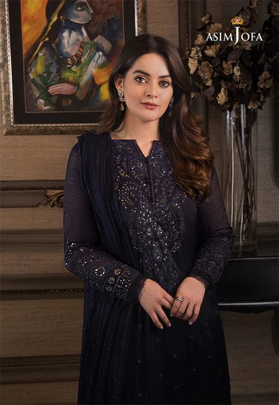 ASIM JOFA EMBROIDERED CHIFFON 3 PCS SUIT-AJIM-04