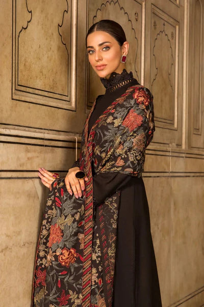 Bareeze Embroidered Karundi Suit Unstitched 3 Piece With Heavy Embroidered Shawl