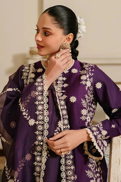 Cross Stitch Embroidered Dhanak Suit Unstitched 3 Piece - Luxury Collection