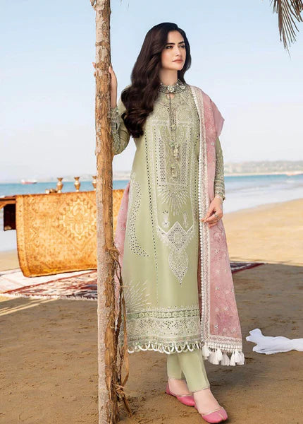 Jazmine Lawn Collection- 3PC Unstitched Embroidered Suit