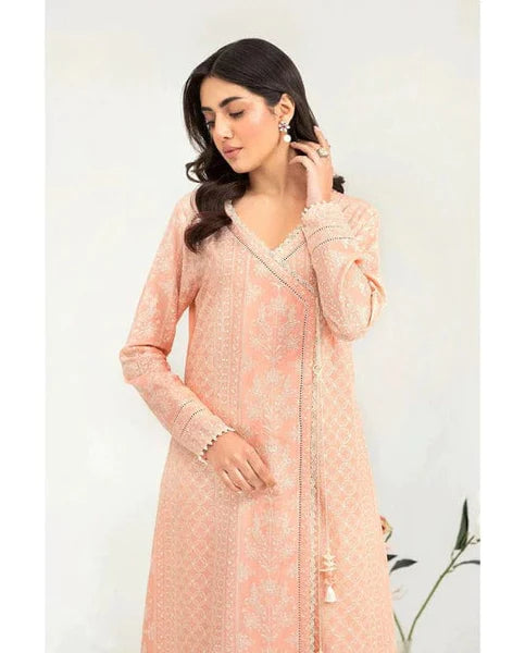 Maria B Lawn Embroidered Dress-3 Piece Unstitched Suit-LF-412-D