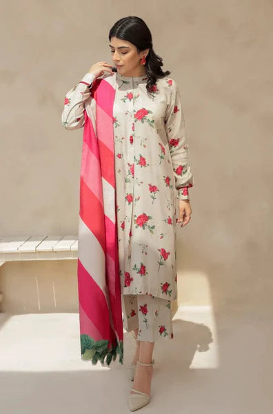 Nishat Luxury Lawn Collection- 3PC Unstitched Embroidered Suit